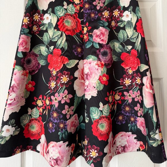 New York & Company Floral Scuba Aline Skirt - Picture 2 of 2